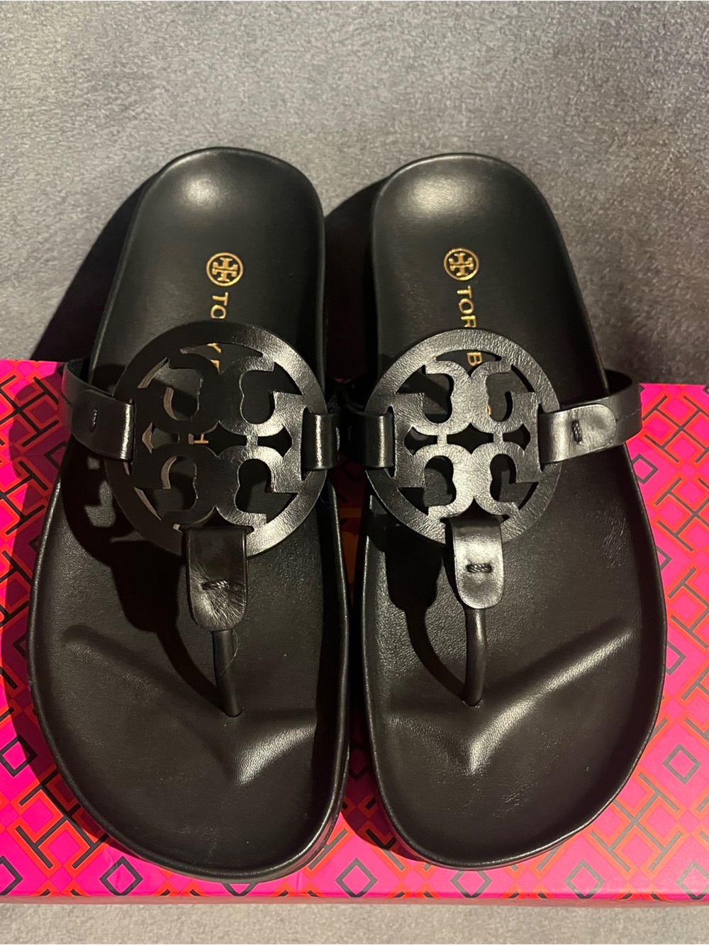 Tory Burch Women’s Sandals Miller Cloud Black Size 7 US